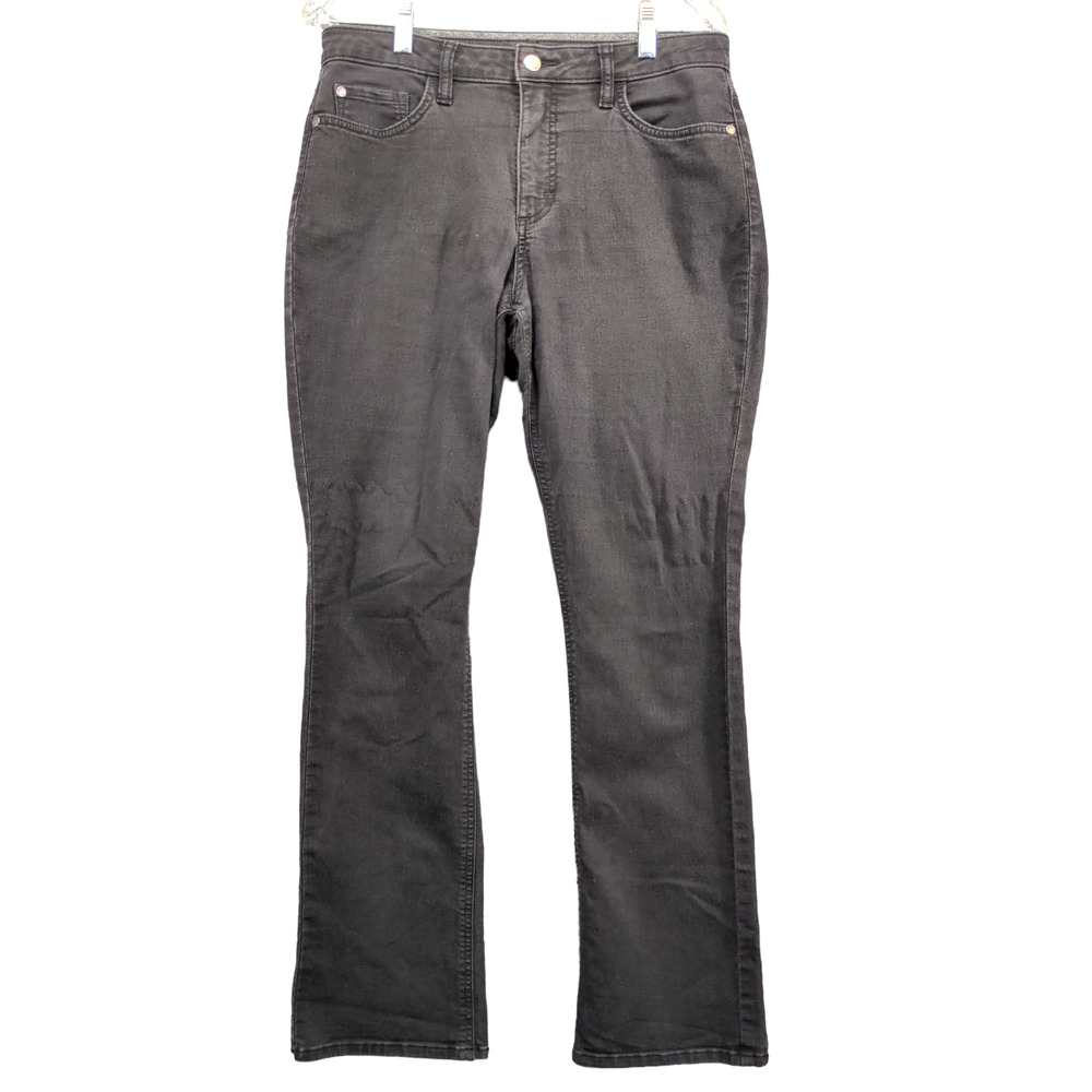Riders by Lee Women's Mid Rise Bootcut Leg Jeans Black 12 Denim 5-Pocket